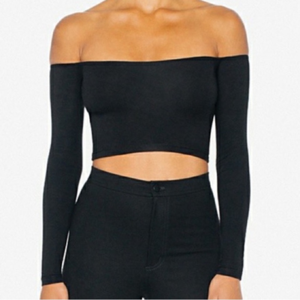 Off Shoulder Black Top